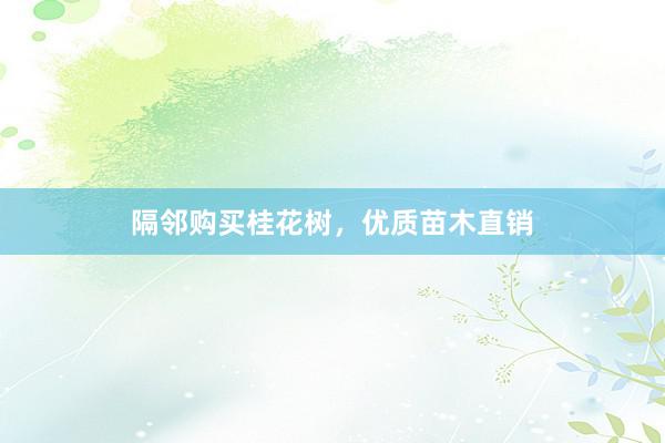 隔邻购买桂花树，优质苗木直销